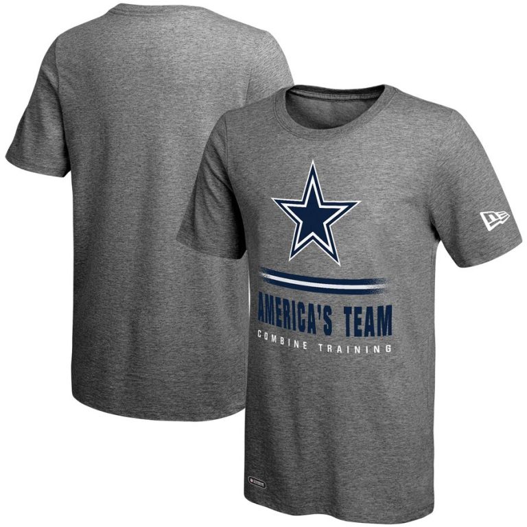 Dallas Cowboys New Era Combine Team Slogan Lockup T-Shirt – Heathered ...