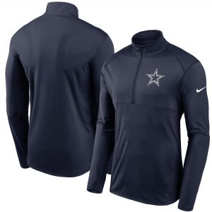 Nike Dallas Cowboys Navy Fan Gear Element Performance Half-Zip Pullover Jacket